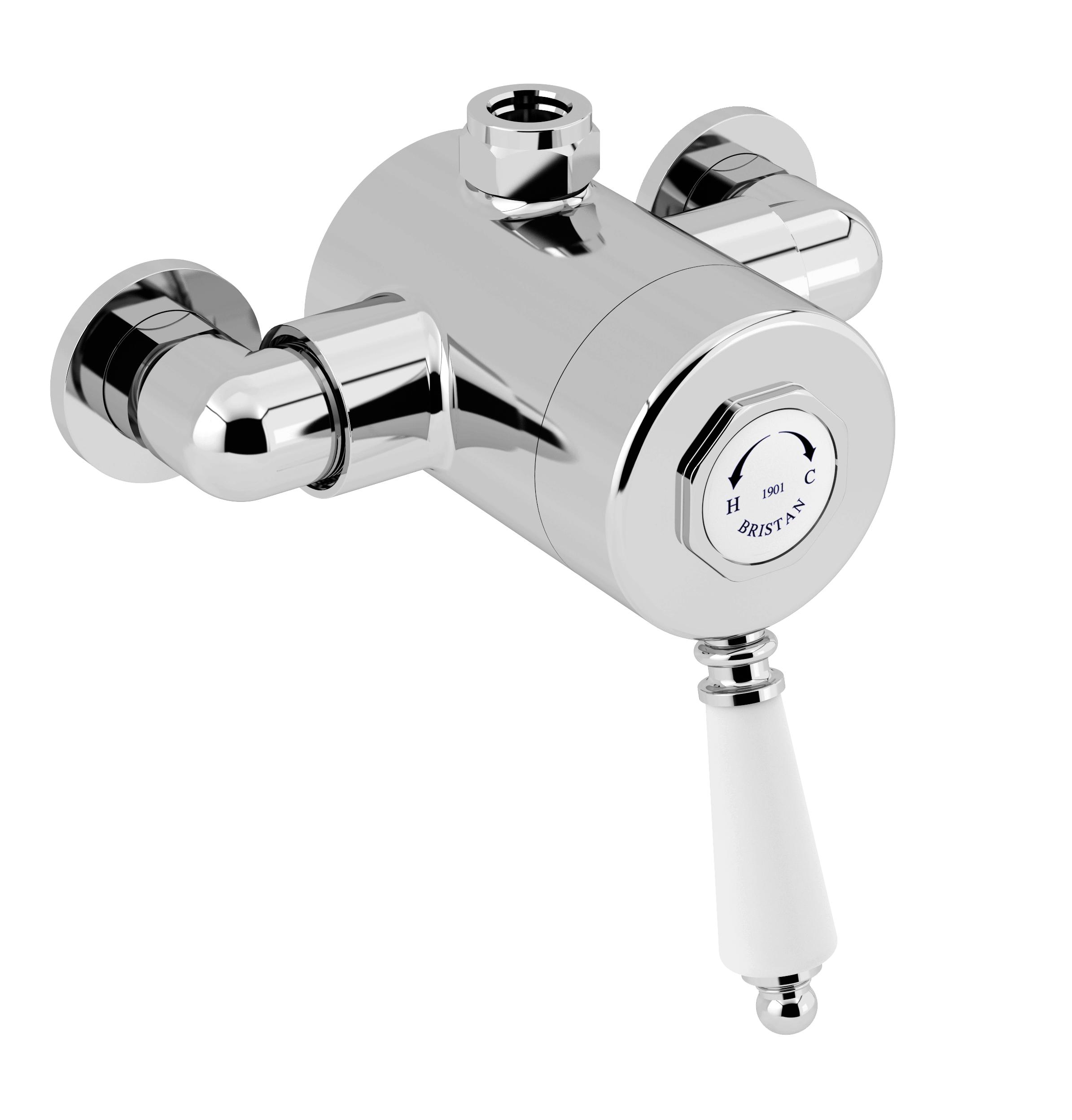 BRISTAN 1901 EXPOSED THERMOSTATIC SINGLE CONTROL SHOWER VALVE (T/O